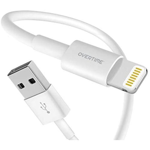 iPhone Charger Cable, Overtime Apple MFi Certified Lightning Cable 6ft USB Cord for iPhone 11/11 Pro/11 Max/X/XS Max/XR/8 Plus/7/6/SE, iPad/iPad Air 2/Mini 4/3/2, White