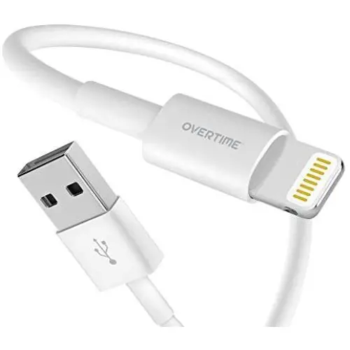 iPhone Charger Cable, Overtime Apple MFi Certified Lightning Cable 6ft USB Cord for iPhone 11/11 Pro/11 Max/X/XS Max/XR/8 Plus/7/6/SE, iPad/iPad Air 2/Mini 4/3/2, White iPhone Charger Cable, Overtime Apple MFi Certified Lightning Cable 6ft USB Cord for iPhone 11/11 Pro/11 Max/X/XS Max/XR/8 Plus/7/6/SE, iPad/iPad Air 2/Mini 4/3/2, White
