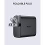 USB C Charger, AUKEY 30W 2-Port iPhone Fast Charger with 18W Power Delivery 3.0, USB C Wall Charger with Foldable Plug, PD Charger for iPad Pro, iPhone SE, iPhone 11 Pro Max, AirPods Pro, Google Pixel