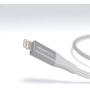 AmazonBasics Double Braided Nylon Lightning to USB Cable, Advanced Collection, MFi Certified Apple iPhone Charger, Silver, 10 Feet