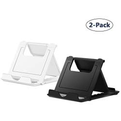 Elimoons Phone Stand, 2 Pack Cell Phone Stand, Universal Foldable Tablet Stand Multi-Angle Pocket Desktop Holder Cradle Compatible Phone XR XS Max X/8/7 Plus/7/6s/6/5/4 SE, Tablets (6-11)