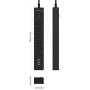 Nekteck 6-Outlet Power Strip Surge Protector with 3 USB Ports, 5-Foot Long Cord, Flat Plug, Ideal for Travel Accessories, Mobile Devices, Personal Electronics, Small Appliances and More