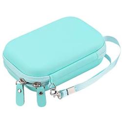 Canboc Hard Carrying Case for Canon Ivy Mobile Mini CLIQ CLIQ+ Instant Camera Printer Wireless Bluetooth Portable Smartphone Photo Printer, Mesh Pocket fit Zink Photo Paper and USB Cable, Mint Green