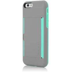 Incipio IPH-1185-GRYTEAL iPhone 6S Case, Stowaway [Kickstand][Credit Card] Wallet Cover fits Both Apple iPhone 6, iPhone 6S - Gray/Teal