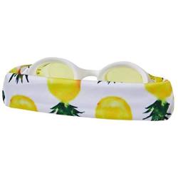 tsdjy Cool Yellow Tropical Pineapple Swim Goggles，Summer Fashion Anti Fog Uv Swim Goggles with Fabric Strap,Gifts Ideas for Kids，Teens，Girl，Boy,Toddler with Headband