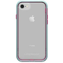 LifeProof SLAM Series Case for iPhone SE (2nd gen - 2020) and iPhone 8/7 (NOT Plus) - Retail Packaging - Aloha Sunset (Clear/Blue Tint/Process Magenta) (77-57406)