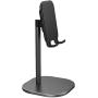Almiao Cell Phone Stand, Angle Adjustable Phone Holder Cradle for Desk, Stable Aluminum Metal Desktop Charging Dock Universal Tablet Stand Compatible with Mobile Phone/iPad/Kindle/Tablets (Black)