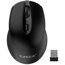 YUMQUA SB222-W Computer Mouse Wireless, 2.4G Optical Silent Mouse with Nano USB Receiver, 3 Adjustable DPI(Up to 1600), Cordless Mouse for Laptop PC, Fits Left & Right Handed Users