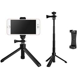 Extension Pole Tripod, Mini Selfie Stick Tripod Stand Handle Grip for Osmo Action/Osmo Pocket/Gopro Series Action Cameras and Smartphone - W1011