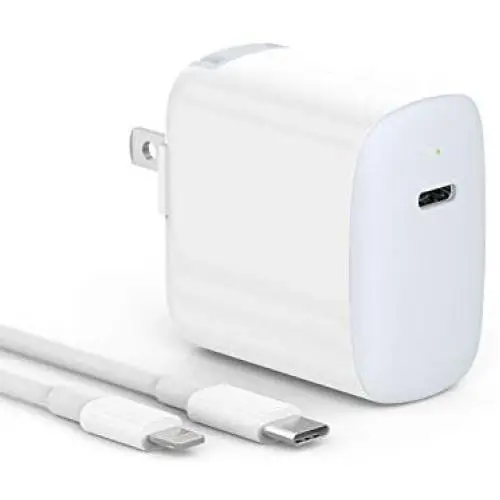 iPhone Fast Charger Apple Certified, 18W USB C Charger for iPhone 11, 11 Pro Max, SE, XR, Xs, X, 8, iPad Pro 12.9 Gen 1/2, iPad 7, iPad Air 3, iPad Mini 5, LED, 6.6ft USB C to Lightning Cable iPhone Fast Charger Apple Certified, 18W USB C Charger for iPhone 11, 11 Pro Max, SE, XR, Xs, X, 8, iPad Pro 12.9 Gen 1/2, iPad 7, iPad Air 3, iPad Mini 5, LED, 6.6ft USB C to Lightning Cable