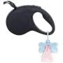 Downtown Pet Supply Dog Pet Waste Poop Bags with 2 Leash Clips and Dispensers (Bags: 520, 740, 1000, or 2200, Colors: Rainbow, Rainbow with Paw Prints, Blue, Black, Black Paw Prints, Pink, Purple)