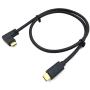 Right Angle USB C to USB C Cable 60cm/2Ft, Poyicott Right & Left Angled 90 Degree USB 3.1 Type-C Male to Male Fast Charging Cable for Laptop & Tablet & Mobile Phone (USB C Right M/M)