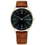 Tommy Hilfiger Mens Casual Stainless Steel Quartz Watch with Leather Strap, Brown, 19.3 (Model: 1791516)