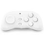 PL-608 Mini Bluetooth Gamepad, Portable Wireless Bluetooth Gaming Controller with Remote Shutter Multimedia Controller, for Mobile Phone, Tablet and PC(White)