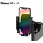 Car Cellphone Mount for Tesla Model 3 Model Y Monitor Fixed Clip Safety Cell Phone Holder Stand (Silence) Upgrade Silicone (Pone Mount)