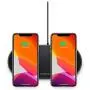 mophie Dual Wireless Charger, Qi-Certified 7.5W Charging Pad for iPhone 11, 11 Pro, 11 Pro Max, XR, Xs Max, XS, X, 8, 8 Plus, Galaxy S20 S10 S9 S8, Note 10 Note 9 - (Renewed)