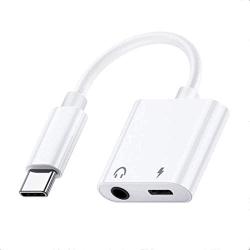 USB C to 3.5mm Headphone Audio Adapter Type c Charger Dongle Converter USBC Earphone Adaptor for Google Pixel 4 4XL 3 3XL 2 2XL, iPad Pro 2020 2019 2018, Samsung Note 10/S20 and More, White