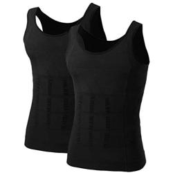 TOPTIE Men Slimming Body Shaper Compression Shirt Shapewear Sculpting Vest Muscle Tank