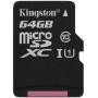 Kingston 64GB SDXC Micro Canvas Select Memory Card and Adapter Works with Samsung Galaxy A10, A20, A70 Cell Phone (SDCS/64GB) Bundle with (1) Everything But Stromboli MicroSD and SD Card Reader