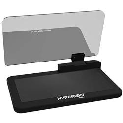 Hyperion Smartphone HUD Head Up Display Holder with Non-Slip Grip, 6 Inches Reflective and Repositioning Display for Optimal Viewing Angles.