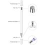 Mixoo Stylus Pen for iPad Pencil - High Sensitivity Disc & Fiber Tip 2 in 1 Universal Stylus with Magnetic Cap for iPad, iPhone, Android, Microsoft Tablets and Other Capacitive Touch Screens
