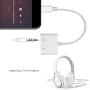 for iPhone Headphone Adapter 3.5mm Jack Car Charger AUX Cord Dongle 2 in 1 Converter Splitter Charge & Audio Cables for iPhone 7/7 Plus/8/X/10/11/XR/XS/XS Max Earphone Adaptor Support iOS Systems