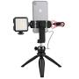 Smartphone Video Microphone Kit with LED Light,Phone Holder,Tripod Vertical & Horizontal Vlog YouTube Filmmaker Video Kit for iPhone 7 8 X XS MAX 11 Pro Samsung Huawei