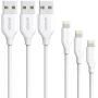 [3 Pack: 3ft/6ft/10ft] Anker Powerline Lightning Cable Apple MFi Certified - Lightning Cables for iPhone Xs/XS Max/XR/X / 8/8 Plus / 7/7 Plus / 6 / 6s, iPad Mini / 4/3 / 2, iPad Pro Air 2