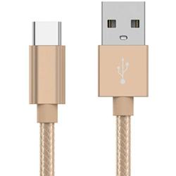 USB C Cable 6ft - by TalkWorks | Braided Type C Charging Cable Heavy Duty Fast Charger | Nintendo Switch, Android for Samsung Galaxy S20 / S10 / S9 / S8, Google Pixel, Moto, LG - Gold