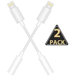Lighting to 3.5 mm Headphone Jack Adapter Earphone/Earbuds, Compatible with iPhone 11 Pro Max/X/XS/XR/ 8 Plus/ 8 Support All iOS Systems