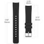 MoKo Band Compatible with Samsung Galaxy Watch 3 45mm/Galaxy Watch 46mm/Galaxy Gear S3 Classic/Frontier/Ticwatch pro/E2/S2/Huawei Watch GT 2e 46mm, 22mm Silicone Replacement Strap - Black