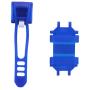 Bike Combo Power Mount, Universal Bicycle Smart Phone and Power Bank Holder, Adjustable Silicone Handlebar Rack for iPhone, Samsung Galaxy, 4” to 6” Phones (Blue)