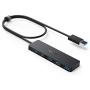 Anker 4-Port USB 3.0 Hub, Ultra-Slim Data USB Hub with 2 ft Extended Cable [Charging Not Supported], for MacBook, Mac Pro, Mac mini, iMac, Surface Pro, XPS, PC, Flash Drive, Mobile HDD
