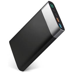 Vinsic 20000mAh Ultra Slim Power Bank, 10 Times for iPhone 5/5S, Dual USB Portable External Battery Charger for iPhone, iPad, Samsung, Cell Phones.