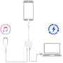 [Apple MFi Certified] for iPhone Headphones Adapter, Lightning to 3.5mm Headphone Jack Adapter Dual Ports Dongle Charge Jack AUX Audio 3.5mm for iPhone 11/11 Pro/X/XS/XR/8/7, Support All iOS System