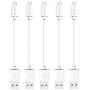 ZiBay 7-Inch Micro USB Sync Cable for Samsung, HTC, Motorola, Nokia, Android, and More (5 Pack) (White)