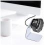 CAVN Charger Dock Compatible with Fitbit Versa/Versa Lite (Not for Versa 2), Premium Aluminum Charging Cable Cord Station Cradle Base Attached 4.2ft USB Stand Cable Smartwatch Accessories (Silver)