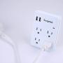 Surgetek Cell Phone Wall Mount Charger Power Strips Outlets Surge Protector 4-Outlet Dual USB for iPhone 6 7 8 Plus iPhone X Samsung S7 S8 Plus(4 outlets with 2 USB)
