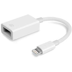 FA-STAR USB Camera Adapter, USB Female OTG Data Sync Cable Compatible with iPhone 11 X 8 7 6 Plus iPad Air Pro Mini, Support Card Reader, USB Flash Drive, Mouse, Keyboard, Hubs, MIDI - White