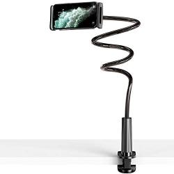 TORRAS Cell Phone Holder for Bed, 43.31 inch Gooseneck Long Arm Phone Stand Compatible with iPhone 11 Pro Max/XR/Xs Max/X, Samsung Galaxy S20 Ultra / S10 / S9, Kindle, Nintendo Switch and More