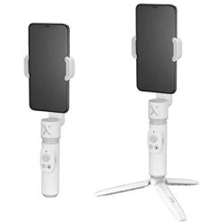 Zhiyun Smooth X, Portable Gimbal Stabilizer, Foldable Selfie Stick, with Intelligence Object Tracking, Compatible with iPhone 11 Pro Xs Max X Smartphone Cell Phone Samsung, Pouch+ Tripod White