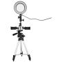 LED Ring Fill Light with Phone Clips Tripod, Selfie Makeup Beauty Fill Light, Photography Dimmable Ring Fill Light, Phone Video Light