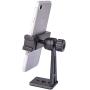 Phone Tripod Mount Adapter with Cold Shoe, Riqiorod Smartphone Tripod Holder Clip, Metal 360 degree Rotation Vertical Cell Phone Bracket Compatible with iPhone, Samsung Galaxy, Huawei, LG Google (C10)