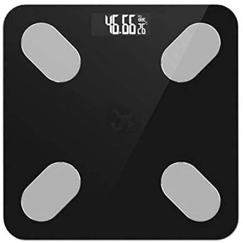 ssytou Bluetooth Body Fat Scale Smart BMI Scale Digital Bathroom Wireless Weight Body Composition Monitor Health Analyzer with Smartphone APP for Body Weight, Fat, Water, BMI, BMR, Muscle Mass