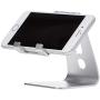 AmazonBasics Adjustable Aluminum Cell Phone Desk Stand for iPhone and Android, Silver