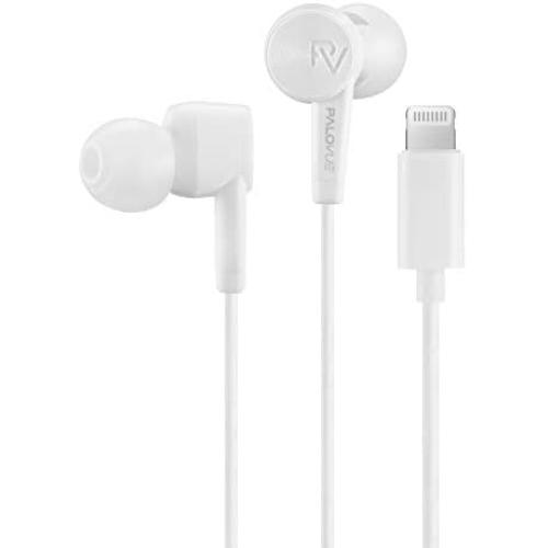 PALOVUE Lightning Headphones Earphones Earbuds Compatible iPhone 11 Pro Max iPhone X XS Max XR iPhone 8 Plus iPhone 7 Plus MFi Certified with Microphone Controller SweetFlow (White)