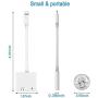 [Apple MFi Certified] 2 in 1 Lightning to 3.5mm Earphone Audio & Charger Splitter Adapter, iPhone Headphone Adapter Dongle Charger Jack Aux Audio 3.5 mm for iPhone 11/11 Pro/XS/XR/X 8 7, iPad, iPod