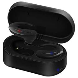 Wireless Bluetooth Earbuds 5.0 with Charging Case and Mic for iPhone Android Cell Phones Headset IPX5 Waterproof Earphones in Ear TWS Deep Bass Stereo Headphones for Sports-Black