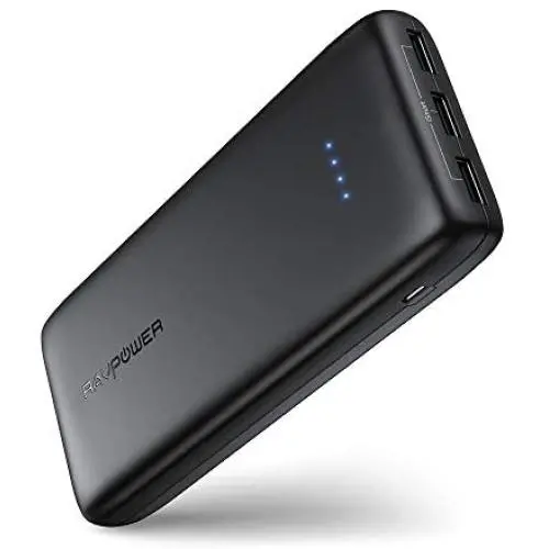 RAVPower Portable Charger 22000mAh, External Battery Pack Power Bank with 3 USB Output , High-Capacity Phone Charging Pack Compatible with iPhone 11, Samsung Galaxy, iPad, and More RAVPower Portable Charger 22000mAh, External Battery Pack Power Bank with 3 USB Output , High-Capacity Phone Charging Pack Compatible with iPhone 11, Samsung Galaxy, iPad, and More