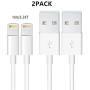 2Pack Apple Original [Apple MFi Certified] Charger Lightning to USB Cable Compatible iPhone X/8/7/6s/6/plus/5s/5c/SE,iPad Pro/Air/Mini,iPod Touch(White 1M/3.3FT) Original Certified